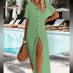 Maxi dress button front